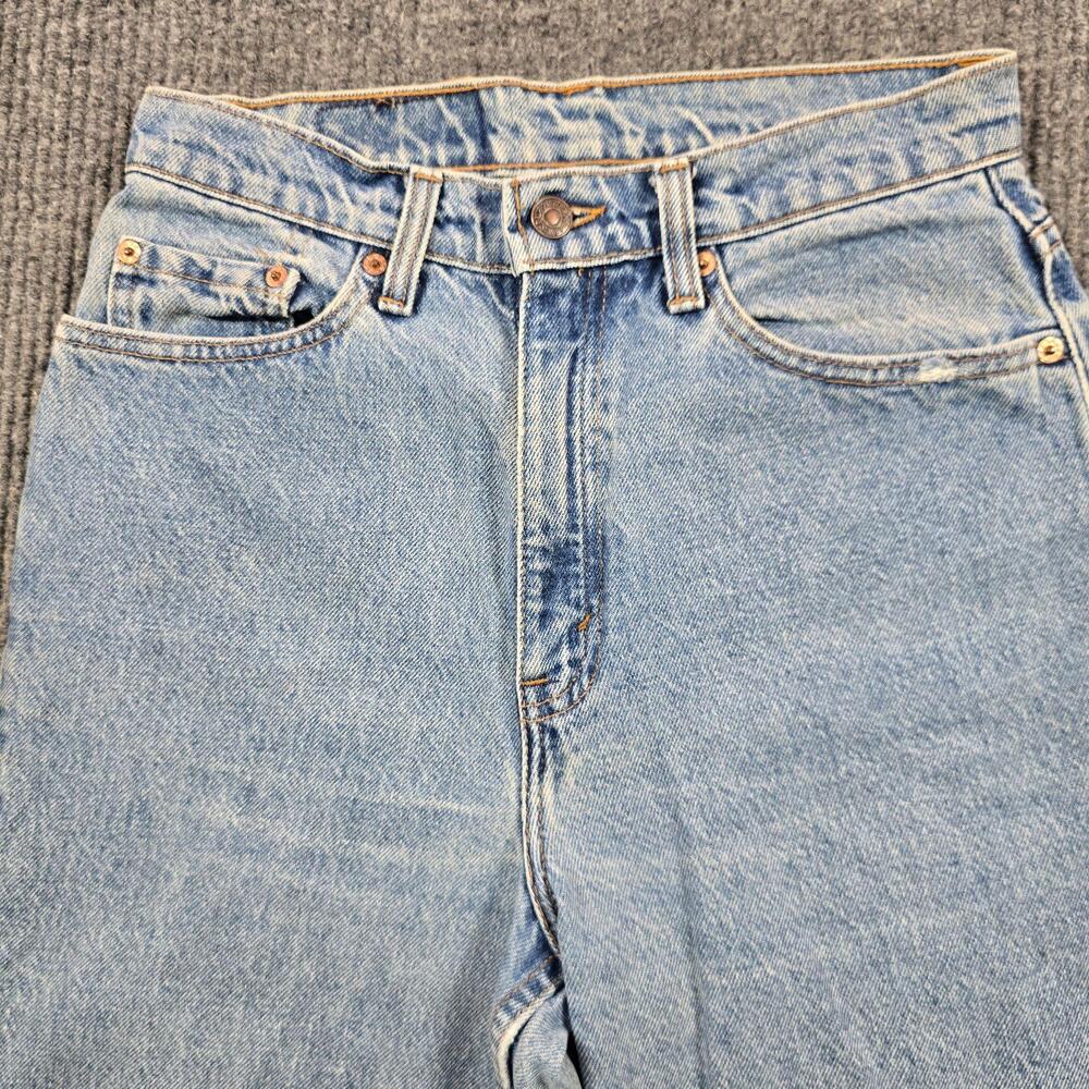 Vintage Levi's 521 Tapered Jeans Womens 8 Light Wash Blue Denim USA 27x30